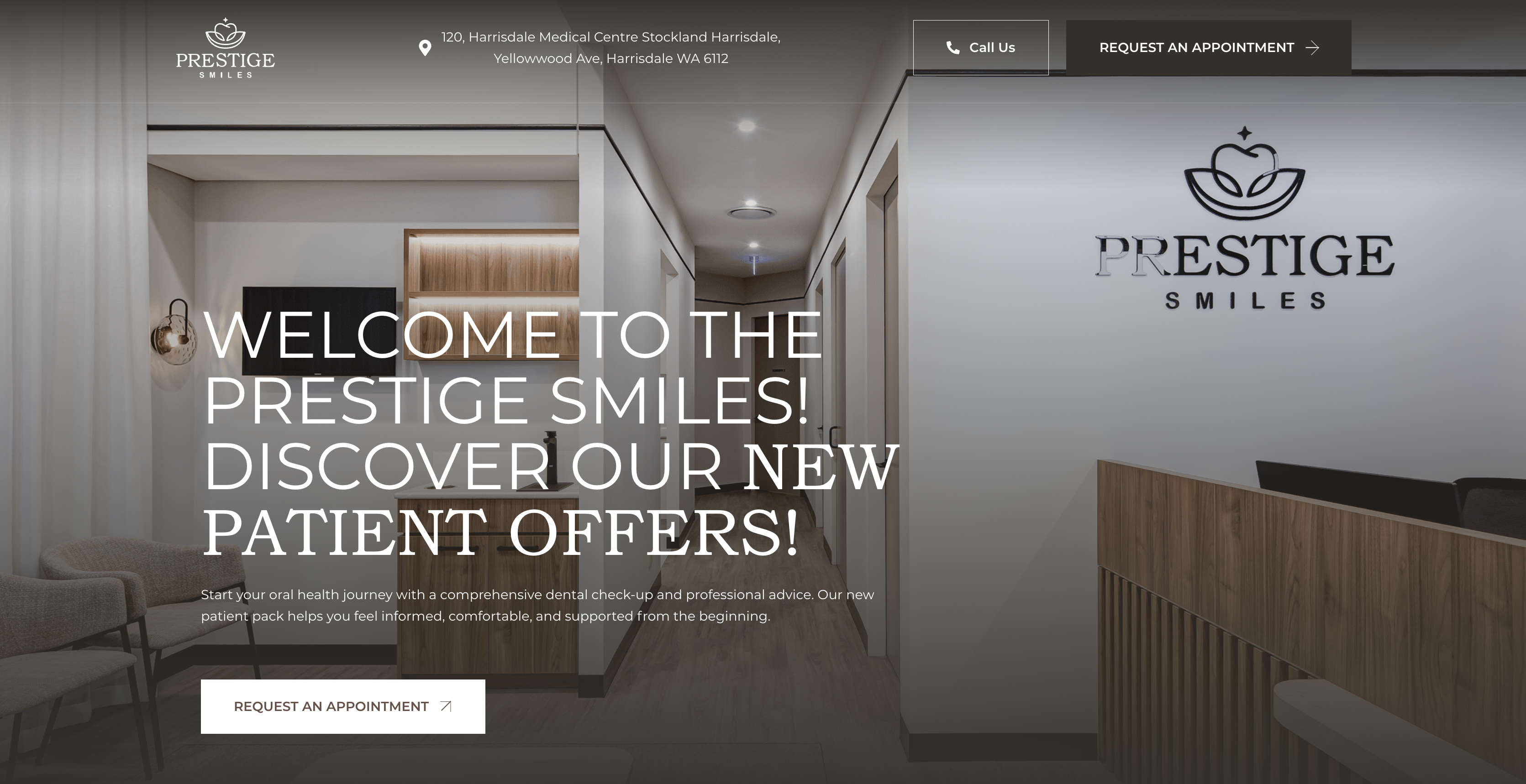 Harrisdale Dental Centre landing page